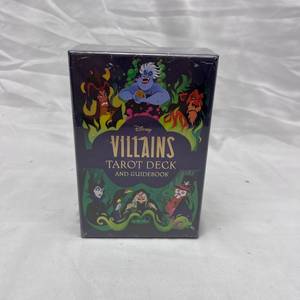 Disney Villains Tarot Deck Guidebook Set Ursula Maleficent Scar Purple Box